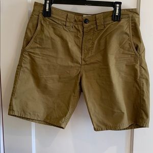 Topman army green shorts